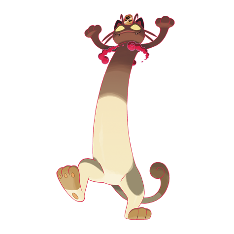 Gigantamax Meowth artwork